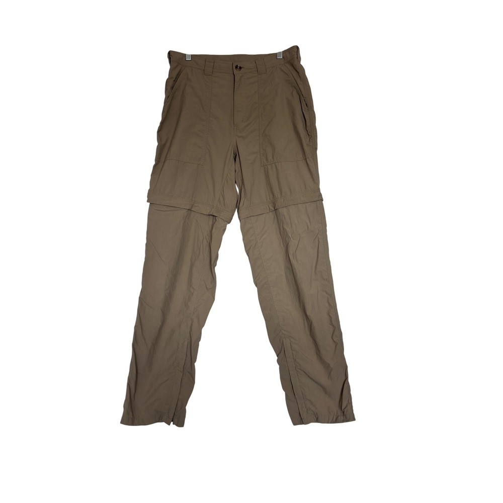 ExOfficio Insect Shield Convertible Pants Mens Medium 32x32 Khaki Hiking Nylon